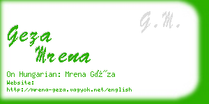 geza mrena business card